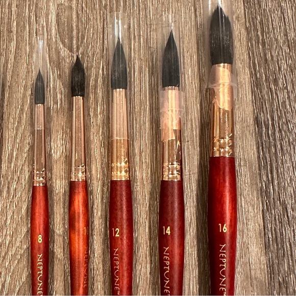 15 Princeton Neptune Professional Watercolor Paintbrushes Synthetic Brushes NEW - Picture 14 of 14